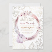 A Little Bunny Is On The Way Baby Shower Invitation (Front)
