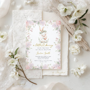 A little Bunny Is On The Way Baby Shower Invitation