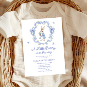 A Little Bunny Is On The Way Baby Shower Invitation