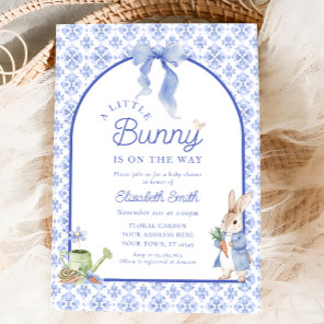 A Little Bunny Is On The Way Baby Shower Invitation