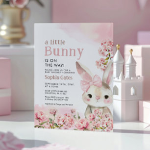 A Little Bunny is on the Way Baby Shower Invitation