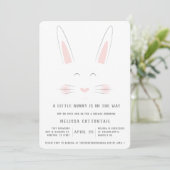 A little bunny is on the way baby shower invite (Standing Front)