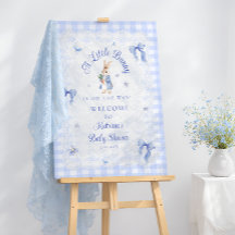 A Little Bunny Is On The Way Baby Shower Welcome