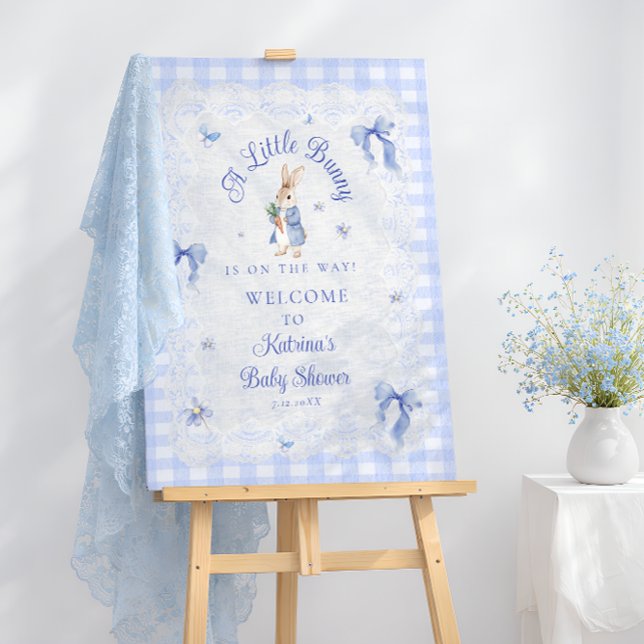 A Little Bunny Is On The Way Baby Shower Welcome Foam Board (Creator Uploaded)