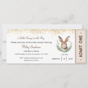 A Little Bunny is on the Way Invitation, Baby  Invitation