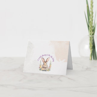 A Little Bunny On the Way Thank You Card