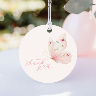A Little Butterfly Baby Shower Favor Tags