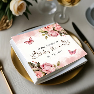 A Little Butterfly Baby Shower Napkins