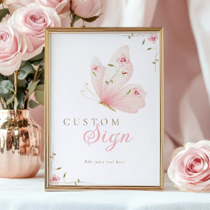 A Little Butterfly Custom Table Sign