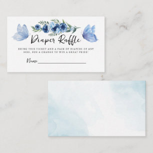 A Little Butterfly Diaper Raffle Baby Shower Enclosure Card