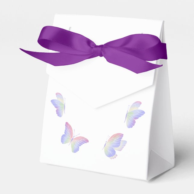 A Little Butterfly is on her way Baby Shower Favor Boxes (Front Side)