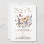 A Little Butterfly Is On Her Way Baby Shower Invitation (Front)