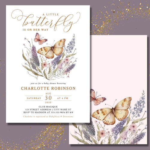 A Little Butterfly Is On Her Way Baby Shower