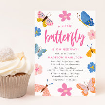 A Little Butterfly Is On Her Way Baby Shower