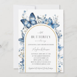 A Little Butterfly Is On Her Way Baby Shower Invitation 