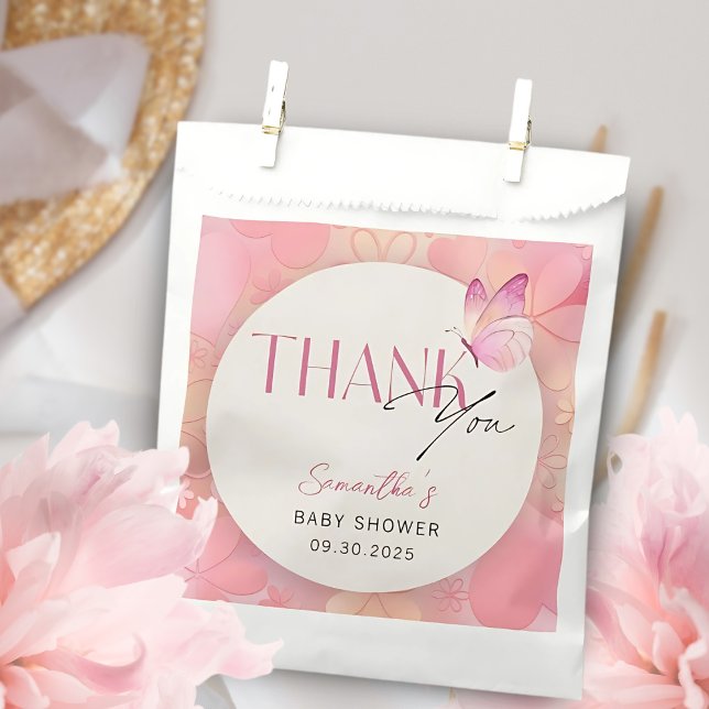 A Little Butterfly is on the Way Baby Shower Favor Bag (Creator Uploaded)