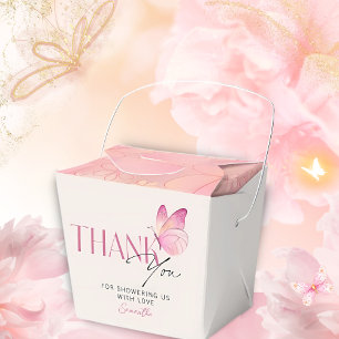 A Little Butterfly is on the Way Baby Shower Favor Boxes