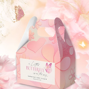 A Little Butterfly is on the Way Baby Shower Favor Boxes