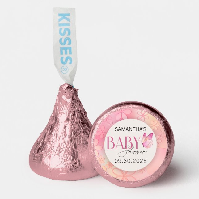 A Little Butterfly is on the Way Baby Shower Hershey®'s Kisses® (Front)
