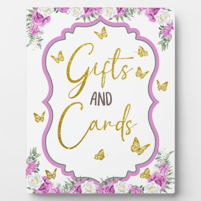 A little Butterfly is on the way table Plaque (Front)