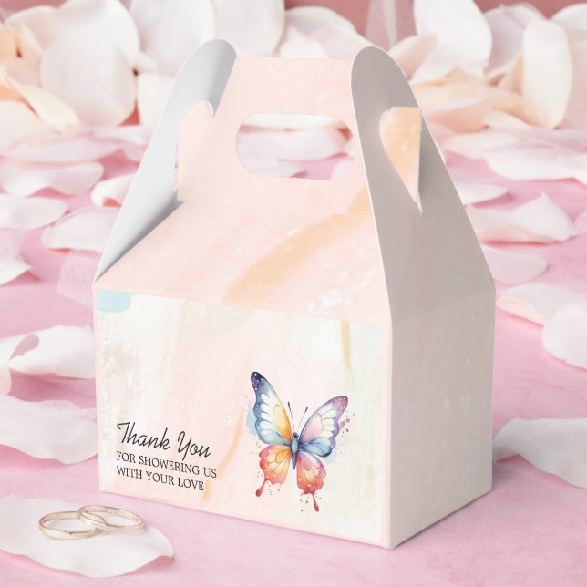 A little butterfly pastel whimsical Baby Shower  Favor Boxes (Wedding)