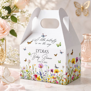 A Little Butterfly Wildflowers Baby Shower Favor Boxes