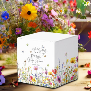 A Little Butterfly Wildflowers Baby Shower Favor Boxes