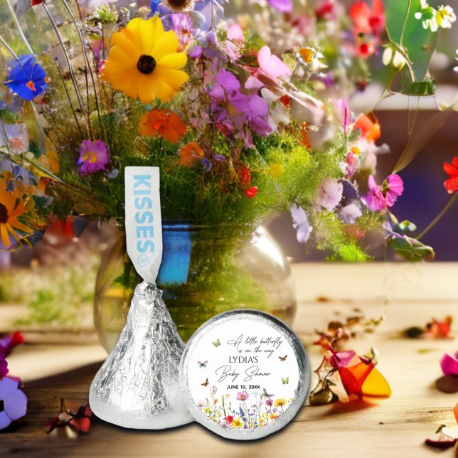 A Little Butterfly Wildflowers Baby Shower   Hershey®'s Kisses® (Creator Uploaded)