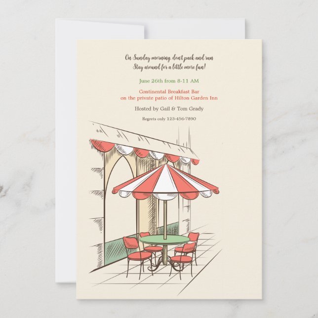 A Little Cafe Invitation (Front)