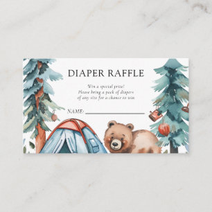 A Little Camper Forest Baby Shower Enclosure Card