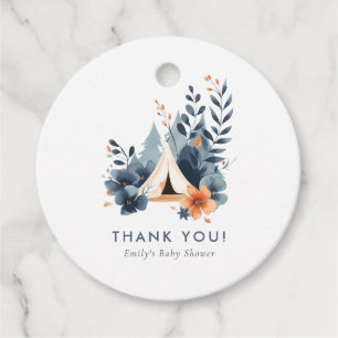 A Little Camper Forest Baby Shower Favor Tags