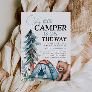 A Little Camper Forest Baby Shower Invitation