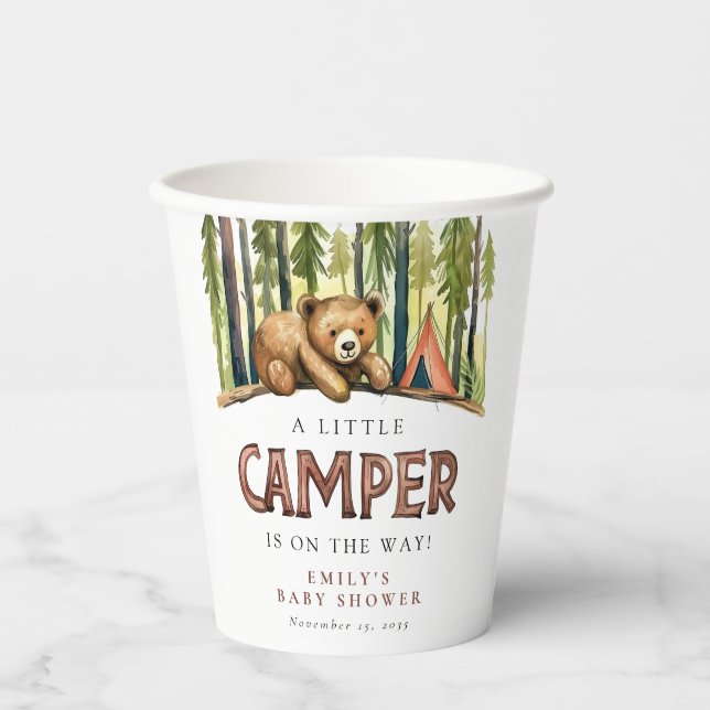 A Little Camper Forest Baby Shower Paper Cups (Front)