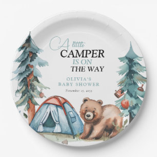A Little Camper Forest Baby Shower Paper Plates