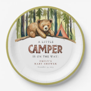 A Little Camper Forest Baby Shower Paper Plates