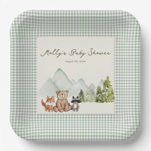 A Little Camper Woodland Baby Shower Paper Plates