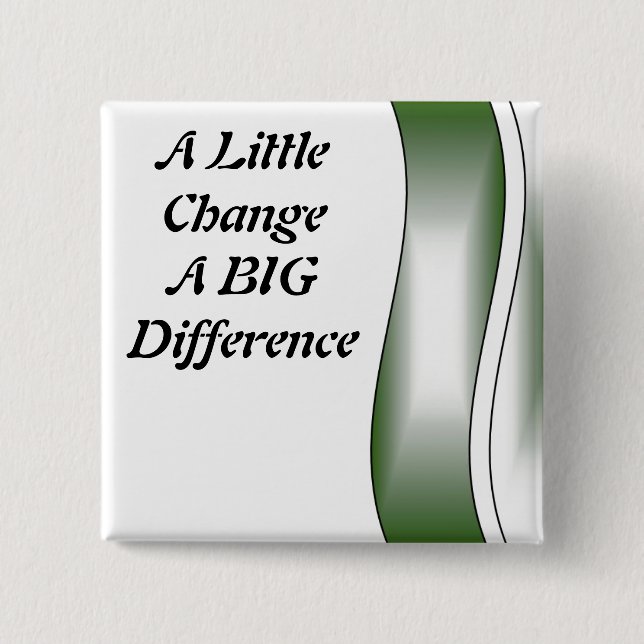 A Little Change A Big Difference Pinback Button (Front)