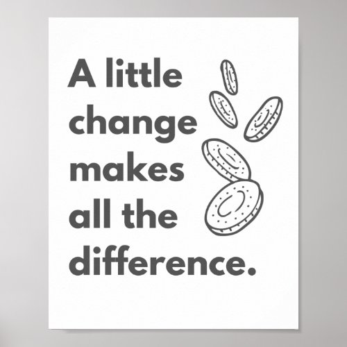 A Little Change Fundraising Poser Poster
