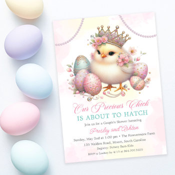 A Little Chick Baby Chicken Baby Shower Invitation by PaperandPomp at Zazzle
