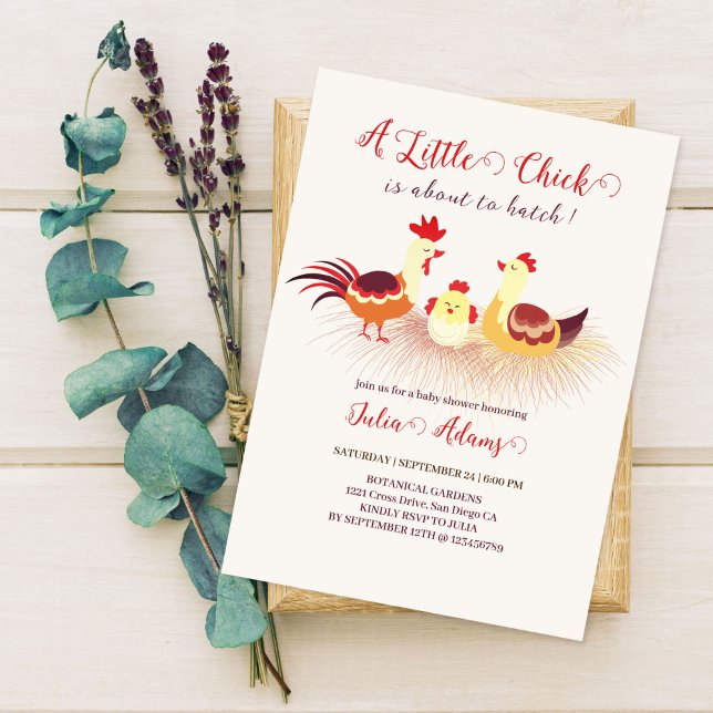A little Chick is about to hatch Baby Shower Invitation (Creator Uploaded)