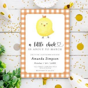 A little Chick is about to hatch Baby shower Invitation