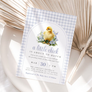 A Little Chick Spring Lavender Baby Shower Invitation