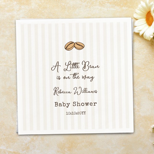 A Little Coffee Bean is on The Way  Baby Shower  Napkins (Creator Uploaded)