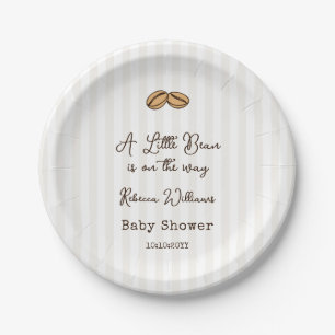 A Little Coffee Bean is on The Way Baby Shower Paper Plates