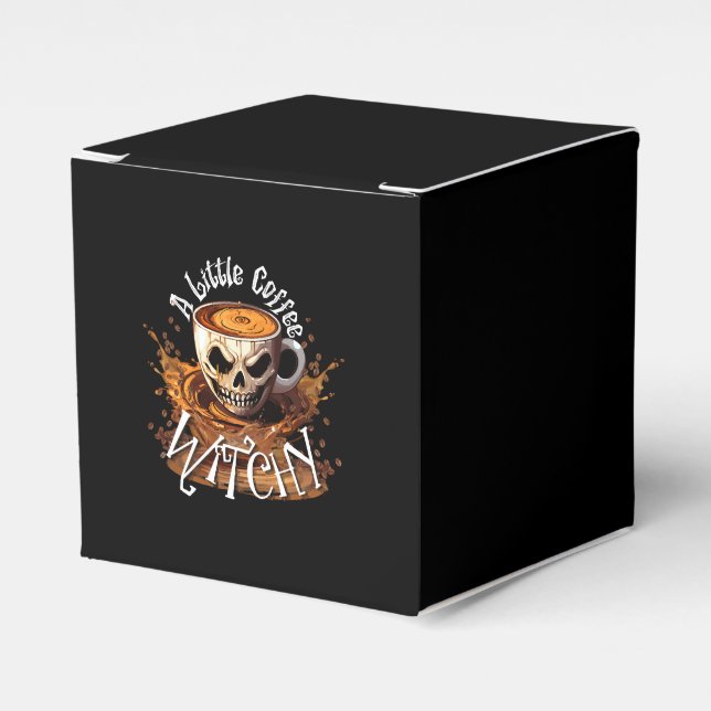 A Little Coffee Witchy Favor Boxes (Front Side)