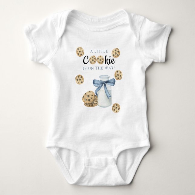 A Little Cookie is on the way Baby shower Baby Bodysuit (Front)