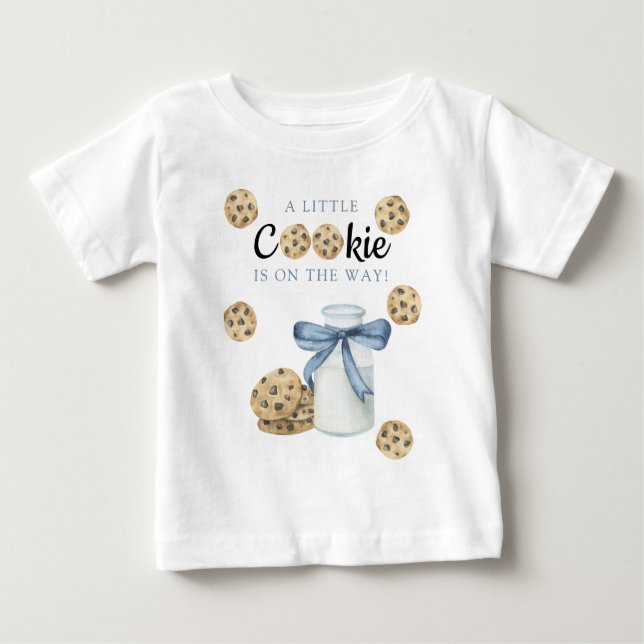 A Little Cookie is on the way Baby shower Baby T-Shirt (Front)