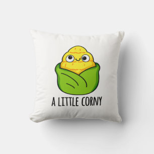 A Little Corny Funny Baby Corn Pun  Throw Pillow