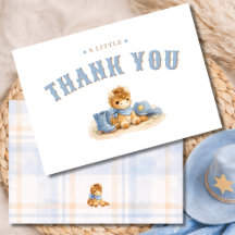 A Little Cowboy Baby Boy Shower Thank You