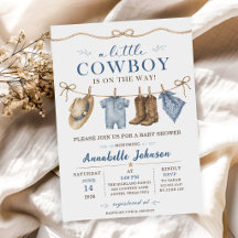 A Little Cowboy Baby Shower Boy
